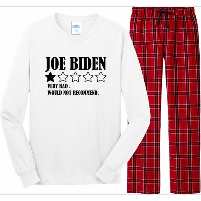 Joe Biden One Star Review Very Bad Would Not Recommend Long Sleeve Pajama Set