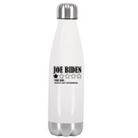 Joe Biden One Star Review Very Bad Would Not Recommend Stainless Steel Insulated Water Bottle