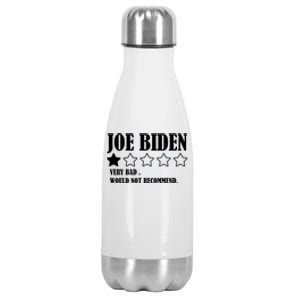 Joe Biden One Star Review Very Bad Would Not Recommend Stainless Steel Insulated Water Bottle