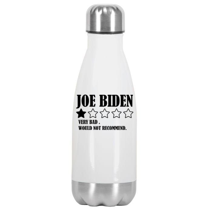 Joe Biden One Star Review Very Bad Would Not Recommend Stainless Steel Insulated Water Bottle