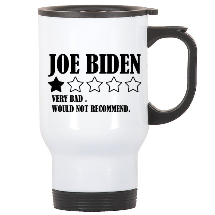 Joe Biden One Star Review Very Bad Would Not Recommend Stainless Steel Travel Mug