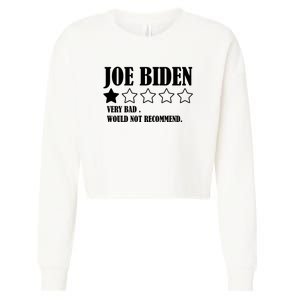 Joe Biden One Star Review Very Bad Would Not Recommend Cropped Pullover Crew