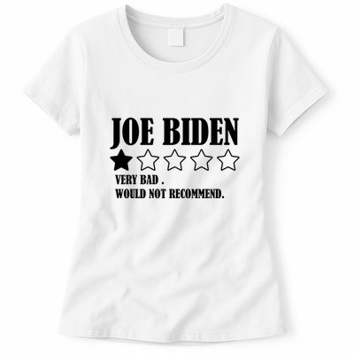Joe Biden One Star Review Very Bad Would Not Recommend Womens T-Shirt