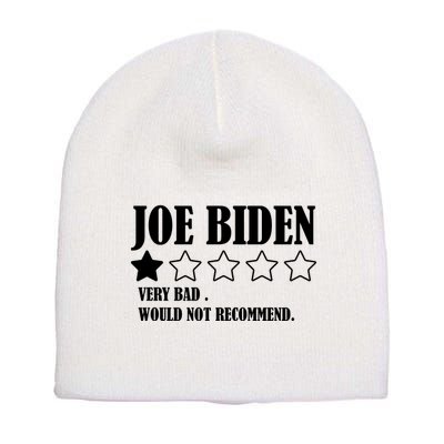Joe Biden One Star Review Very Bad Would Not Recommend Short Acrylic Beanie