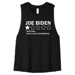 Joe Biden One Star Review Very Bad Would Not Recommend Women's Racerback Cropped Tank