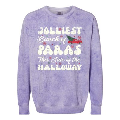 Jolliest Bunch Of Paras This Side Of The Hallway Xmas Colorblast Crewneck Sweatshirt