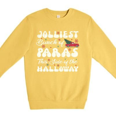 Jolliest Bunch Of Paras This Side Of The Hallway Xmas Premium Crewneck Sweatshirt