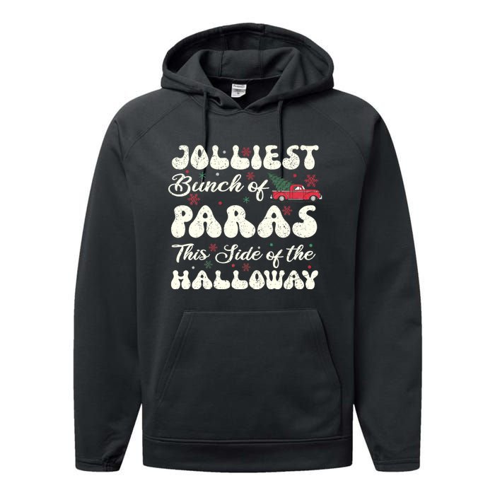 Jolliest Bunch Of Paras This Side Of The Hallway Xmas Performance Fleece Hoodie