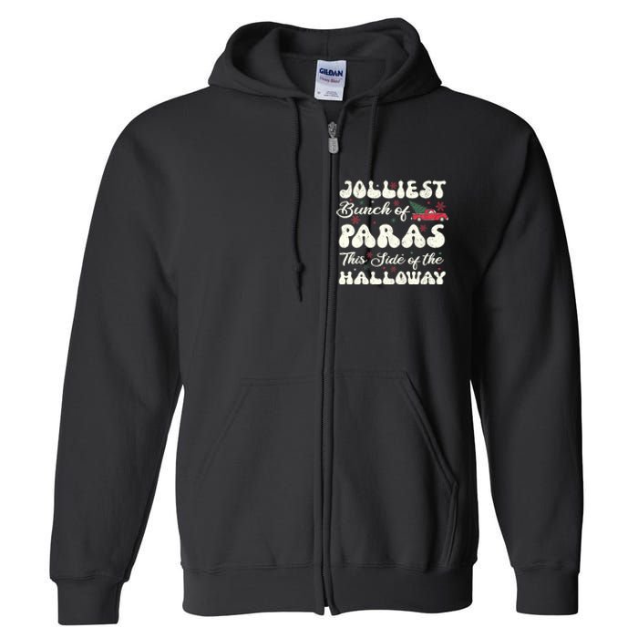 Jolliest Bunch Of Paras This Side Of The Hallway Xmas Full Zip Hoodie