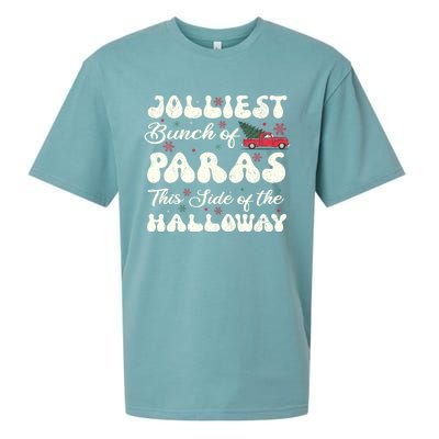 Jolliest Bunch Of Paras This Side Of The Hallway Xmas Sueded Cloud Jersey T-Shirt