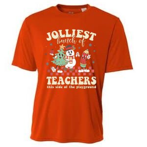 Jolliest Bunch Of Teachers This Side Of The Playground Xmas  Cooling Performance Crew T-Shirt