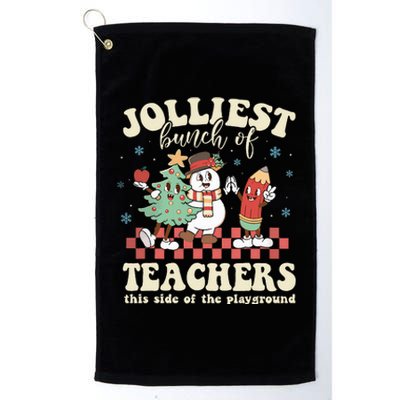 Jolliest Bunch Of Teachers This Side Of The Playground Xmas  Platinum Collection Golf Towel