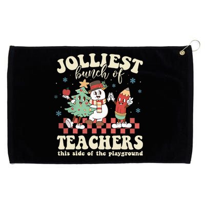 Jolliest Bunch Of Teachers This Side Of The Playground Xmas  Grommeted Golf Towel