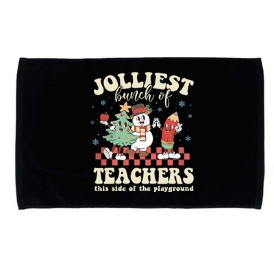 Jolliest Bunch Of Teachers This Side Of The Playground Xmas  Microfiber Hand Towel