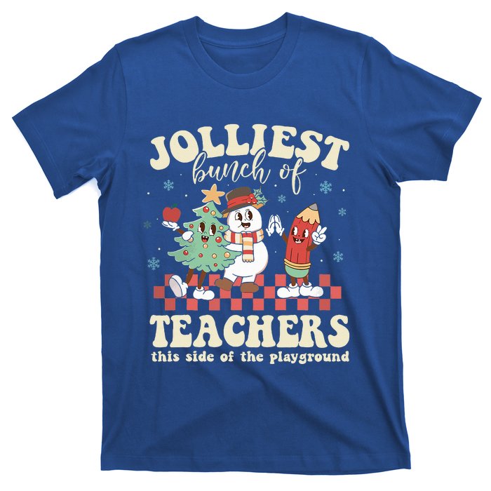 Jolliest Bunch Of Teachers This Side Of The Playground Xmas  T-Shirt