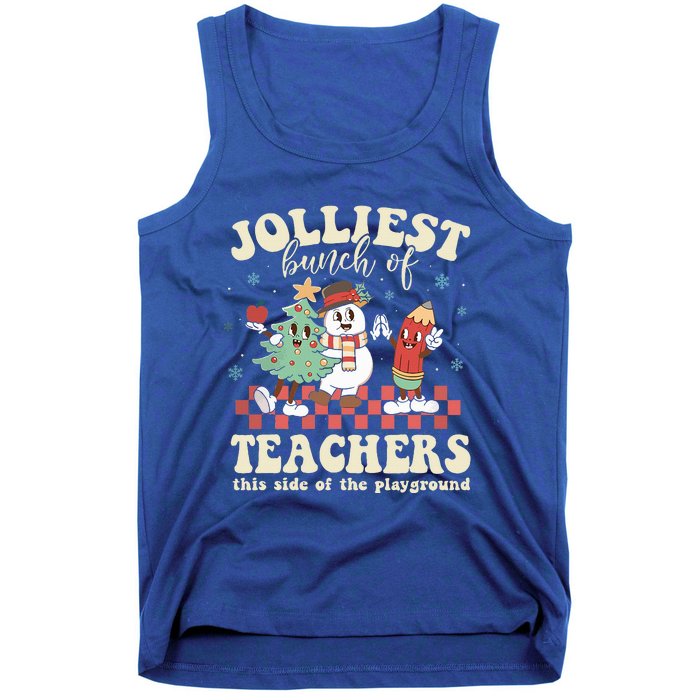 Jolliest Bunch Of Teachers This Side Of The Playground Xmas  Tank Top