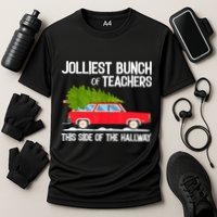 Jolliest Bunch Of Teachers This Side Of The Hallway Cooling Performance Crew T-Shirt