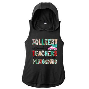 Jolliest Bunch Of Teachers This Side Of The Playground Xmas Ladies PosiCharge Tri-Blend Wicking Draft Hoodie Tank