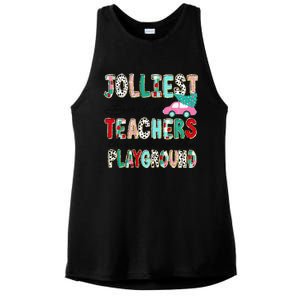 Jolliest Bunch Of Teachers This Side Of The Playground Xmas Ladies PosiCharge Tri-Blend Wicking Tank