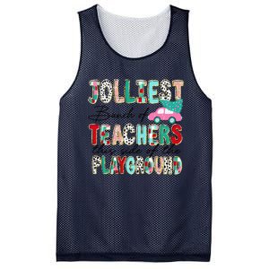 Jolliest Bunch Of Teachers This Side Of The Playground Xmas Mesh Reversible Basketball Jersey Tank