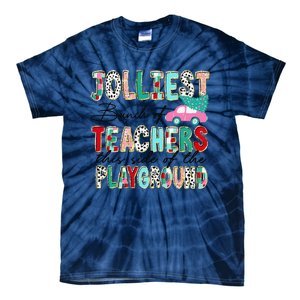 Jolliest Bunch Of Teachers This Side Of The Playground Xmas Tie-Dye T-Shirt