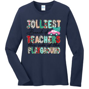 Jolliest Bunch Of Teachers This Side Of The Playground Xmas Ladies Long Sleeve Shirt