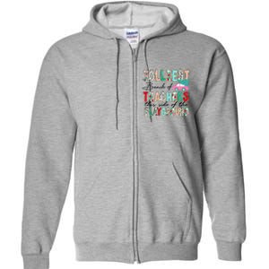 Jolliest Bunch Of Teachers This Side Of The Playground Xmas Full Zip Hoodie