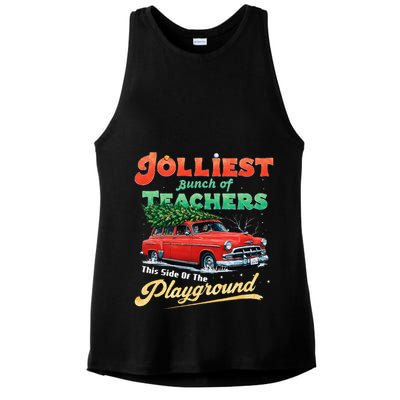 Jolliest Bunch Of Teachers This Side Of The Hallway Ladies PosiCharge Tri-Blend Wicking Tank
