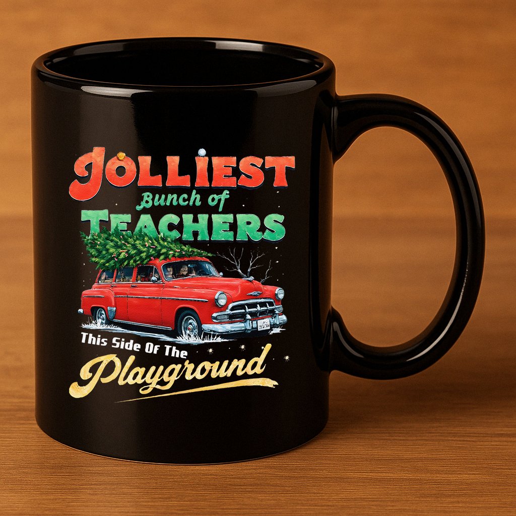 Jolliest Bunch Of Teachers This Side Of The Hallway 11oz C Handle Ceramic Mug