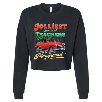 Jolliest Bunch Of Teachers This Side Of The Hallway Cropped Pullover Crew