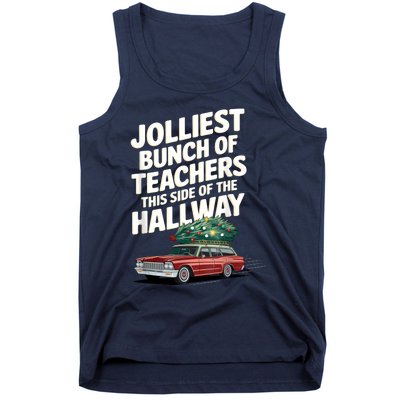 Jolliest Bunch Of Teachers This Side Of The Hallway Xmas Tank Top