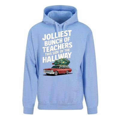 Jolliest Bunch Of Teachers This Side Of The Hallway Xmas Unisex Surf Hoodie