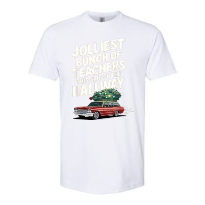 Jolliest Bunch Of Teachers This Side Of The Hallway Xmas Softstyle CVC T-Shirt