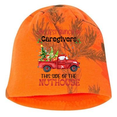 Jolliest Bunch Of Caregivers This Side Of Nuthourse Xmas Funny Gift Kati - Camo Knit Beanie