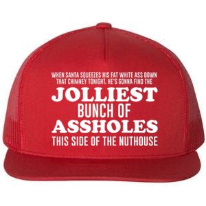 Jolliest Bunch Of Aholes Flat Bill Trucker Hat