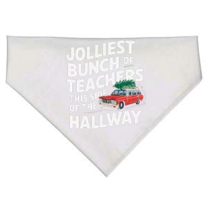 Jolliest Bunch Of Teachers This Side Of The Hallway USA-Made Doggie Bandana