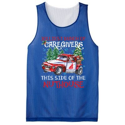 Jolliest Bunch Of Caregivers This Side Of The Nuthouse Xmas Great Gift Mesh Reversible Basketball Jersey Tank