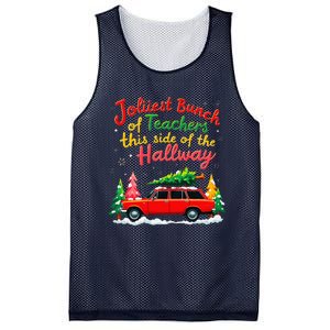 Jolliest Bunch Of Teachers This Side Of The Hallway Xmas Mesh Reversible Basketball Jersey Tank