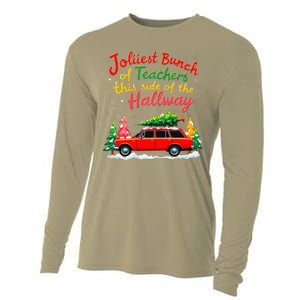 Jolliest Bunch Of Teachers This Side Of The Hallway Xmas Cooling Performance Long Sleeve Crew