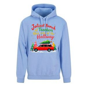 Jolliest Bunch Of Teachers This Side Of The Hallway Xmas Unisex Surf Hoodie