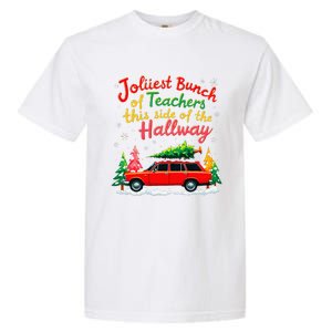 Jolliest Bunch Of Teachers This Side Of The Hallway Xmas Garment-Dyed Heavyweight T-Shirt