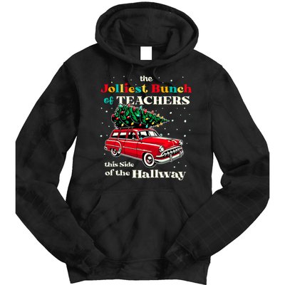 Jolliest Bunch Of Teachers This Side Of The Hallway Teacher Tie Dye Hoodie