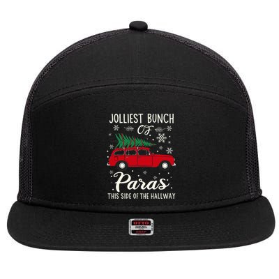 Jolliest Bunch Of Paras This Side Of The Hallway Xmas 7 Panel Mesh Trucker Snapback Hat