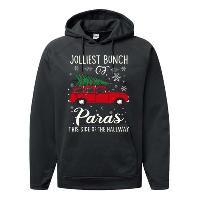 Jolliest Bunch Of Paras This Side Of The Hallway Xmas Performance Fleece Hoodie