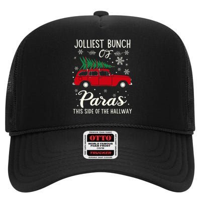 Jolliest Bunch Of Paras This Side Of The Hallway Xmas High Crown Mesh Back Trucker Hat