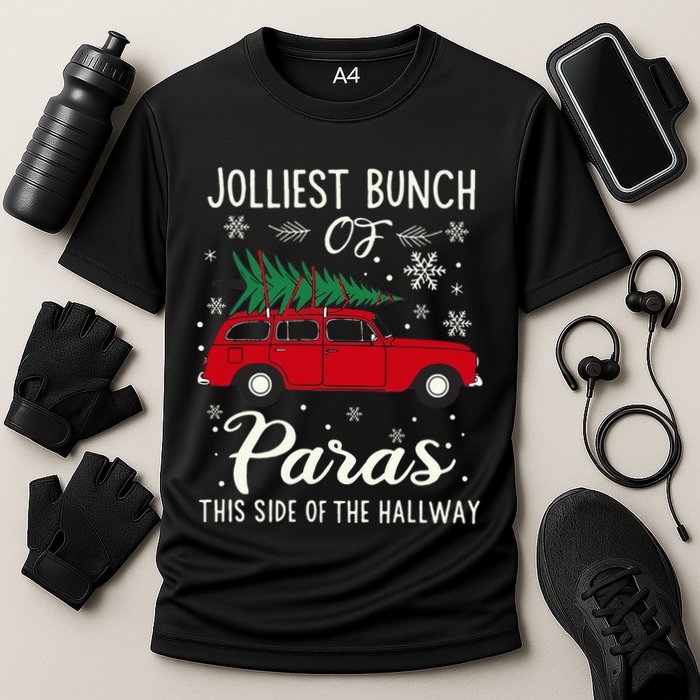 Jolliest Bunch Of Paras This Side Of The Hallway Xmas Cooling Performance Crew T-Shirt