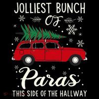 Jolliest Bunch Of Paras This Side Of The Hallway Xmas Sustainable Bucket Hat