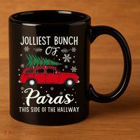 Jolliest Bunch Of Paras This Side Of The Hallway Xmas 11oz C Handle Ceramic Mug