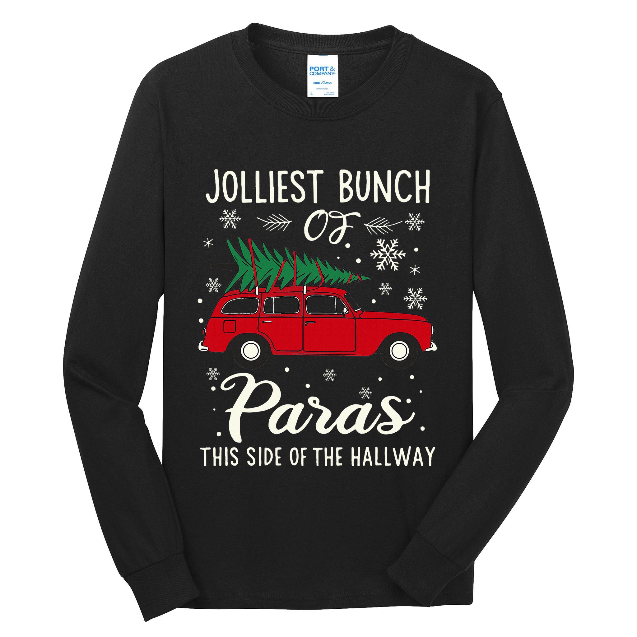 Jolliest Bunch Of Paras This Side Of The Hallway Xmas Tall Long Sleeve T-Shirt