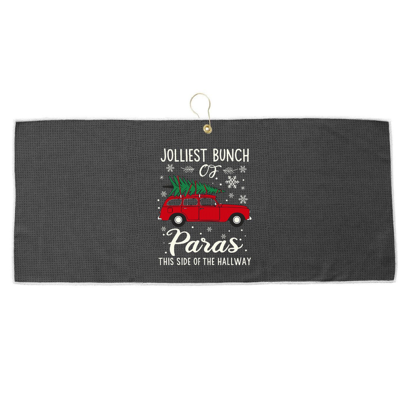 Jolliest Bunch Of Paras This Side Of The Hallway Xmas Large Microfiber Waffle Golf Towel